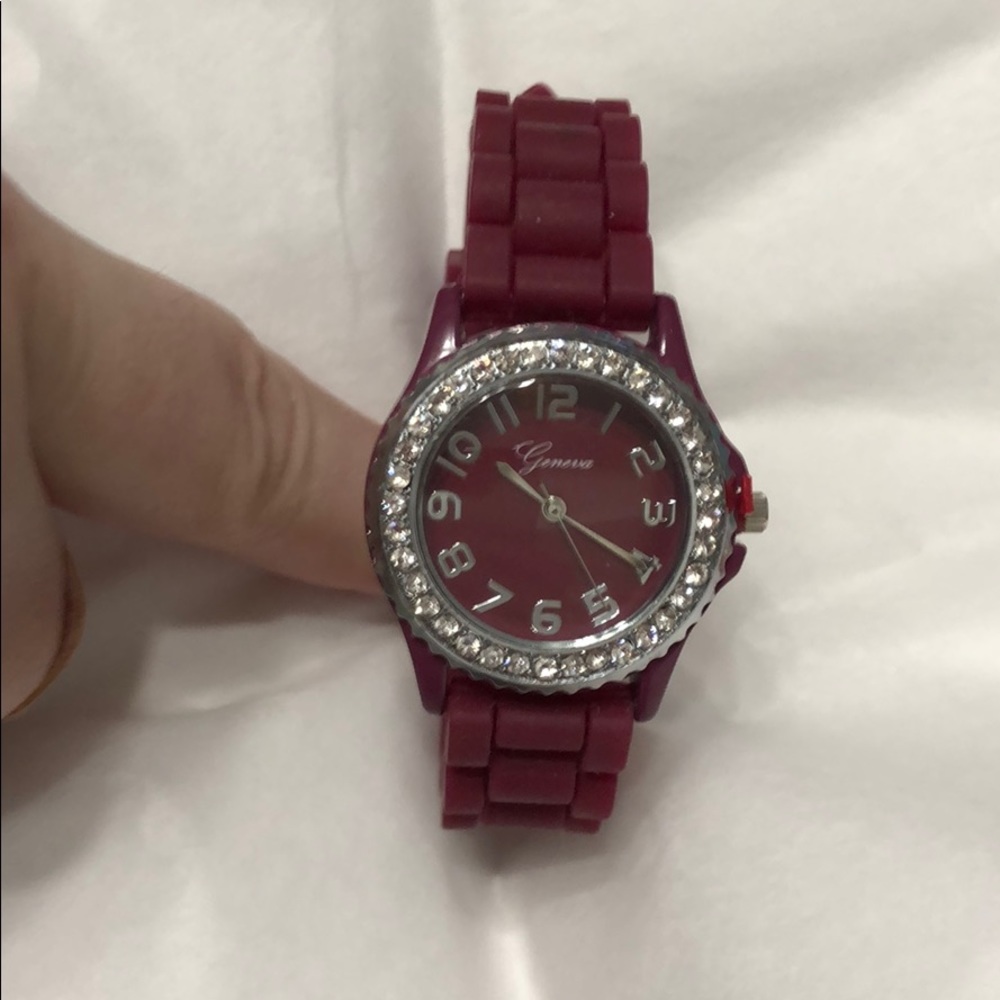 Geneva maroon watch